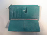 ストラップ付き長財布 ターコイズブルー 527