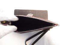 ストラップ付き長財布 ダークブラウン 172