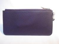 ストラップ付き長財布 ダークブラウン 512