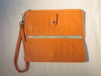 ストラップ付き長財布 オレンジ 411