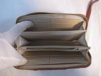 ストラップ付きラウンドファスナー長財布 パッチワーク A 458