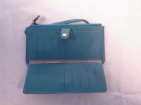 ストラップ付き長財布 ターコイズブルー 558