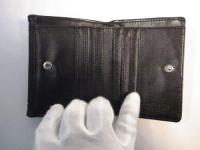 二つ折り財布 ダークブラウン 158